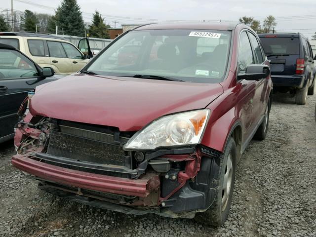 5J6RE48379L038183 - 2009 HONDA CR-V LX BURGUNDY photo 2