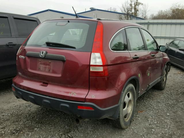 5J6RE48379L038183 - 2009 HONDA CR-V LX BURGUNDY photo 4