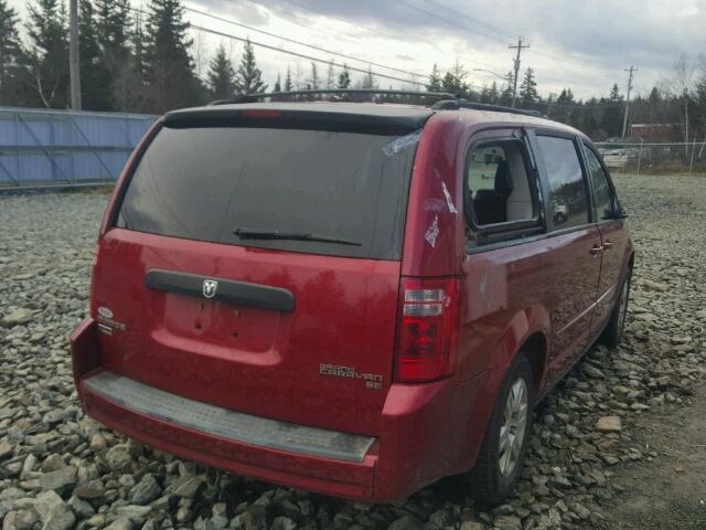 2D8HN44E69R607784 - 2009 DODGE GRAND CARA RED photo 4