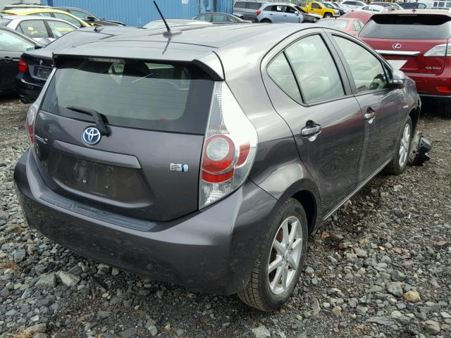 JTDKDTB39C1511937 - 2012 TOYOTA PRIUS C GRAY photo 4