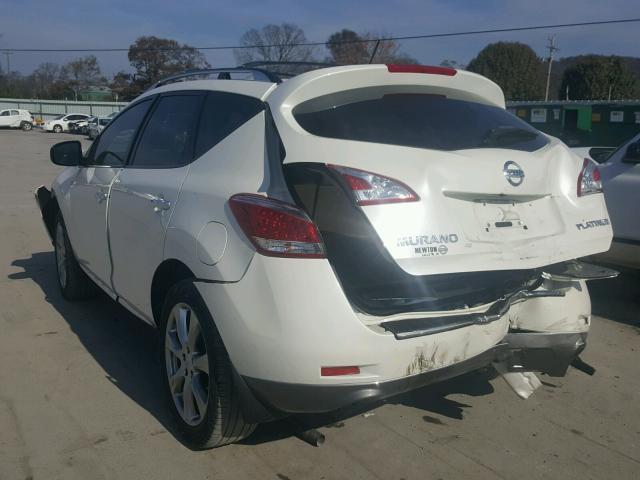 JN8AZ1MU4DW210735 - 2013 NISSAN MURANO S WHITE photo 3