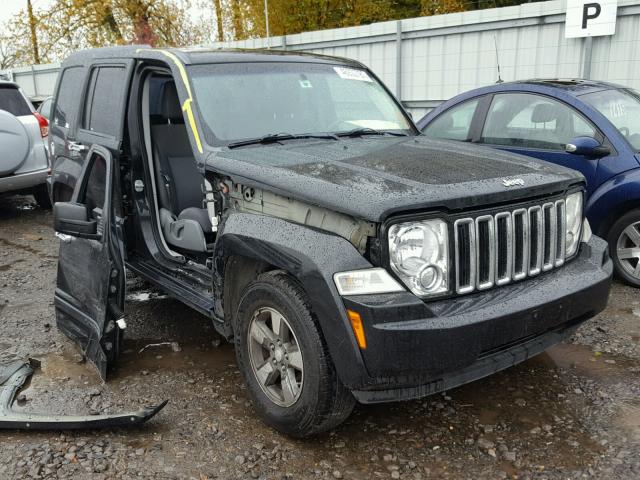 1J8GN28K18W182066 - 2008 JEEP LIBERTY SP BLACK photo 1