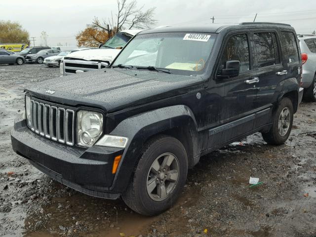 1J8GN28K18W182066 - 2008 JEEP LIBERTY SP BLACK photo 2