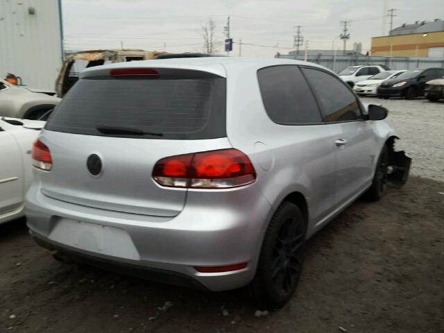 WVWAA7AJ0DW043547 - 2013 VOLKSWAGEN GOLF SILVER photo 4