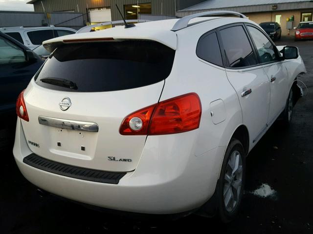 JN8AS5MV3DW120156 - 2013 NISSAN ROGUE S WHITE photo 4