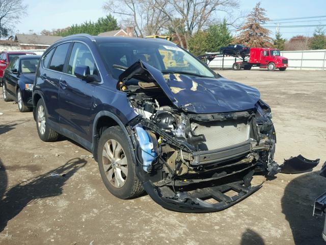 5J6RM4H70CL056764 - 2012 HONDA CR-V EXL BLUE photo 1