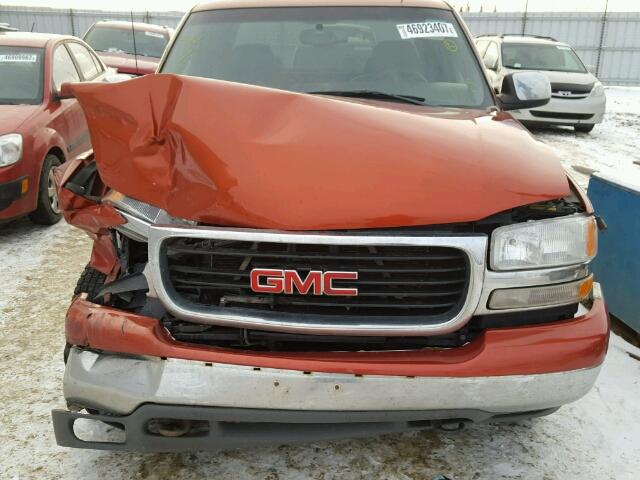 2GTEK19T911145840 - 2001 GMC NEW SIERRA ORANGE photo 7