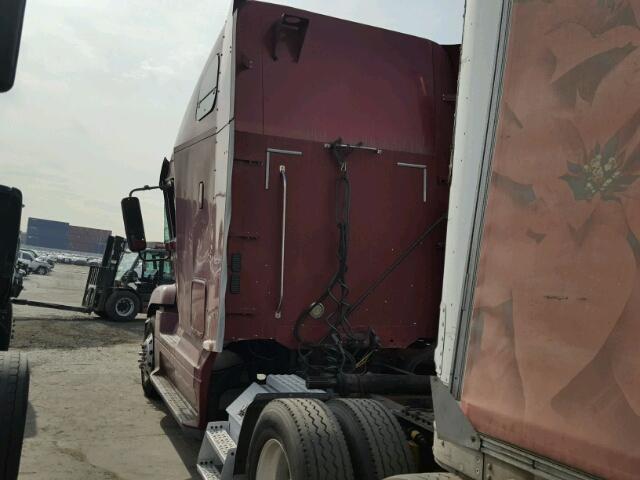 1FUJBBCK78LZ81292 - 2008 FREIGHTLINER CONVENTION BURGUNDY photo 3