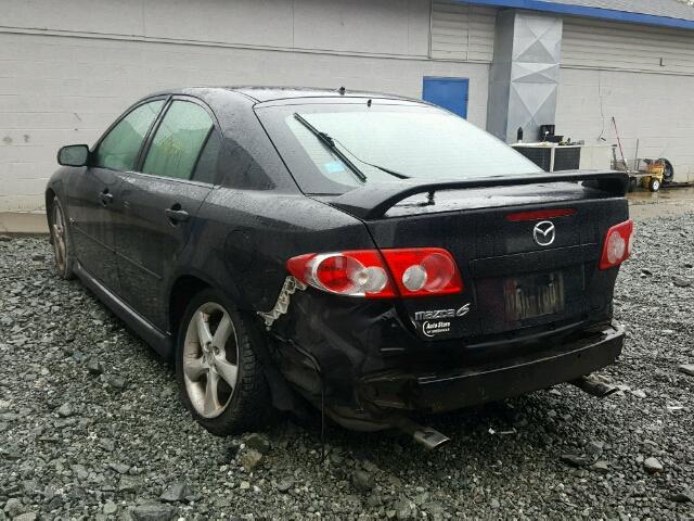 1YVHP84DX55M12943 - 2005 MAZDA 6 S BLACK photo 3