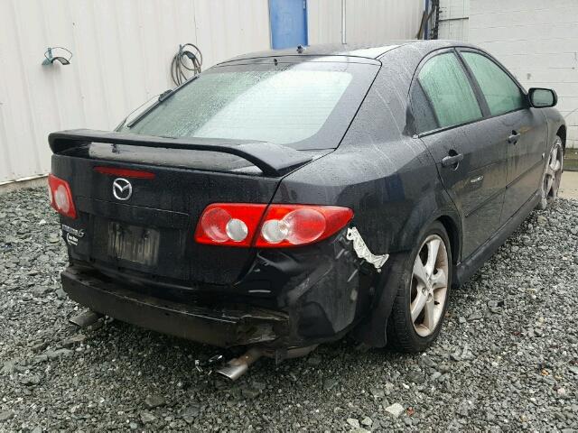 1YVHP84DX55M12943 - 2005 MAZDA 6 S BLACK photo 4