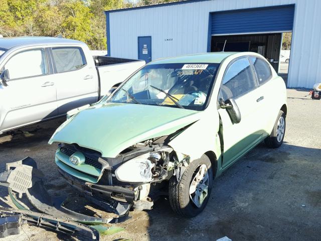 KMHCM36C38U103269 - 2008 HYUNDAI ACCENT GS GREEN photo 2