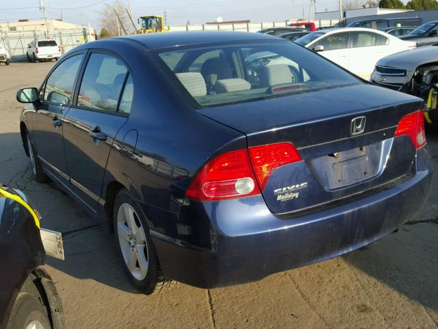 1HGFA16887L021456 - 2007 HONDA CIVIC EX BLUE photo 3