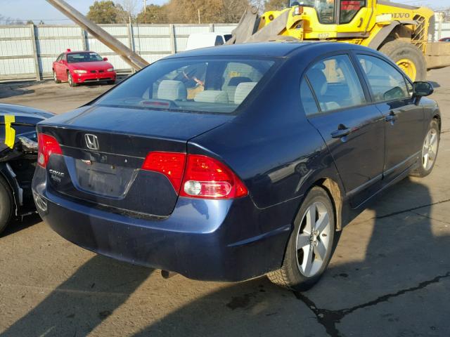 1HGFA16887L021456 - 2007 HONDA CIVIC EX BLUE photo 4