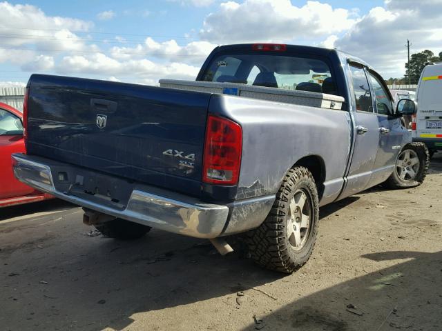 1D7HU18NX5S265295 - 2005 DODGE RAM 1500 S BLUE photo 4