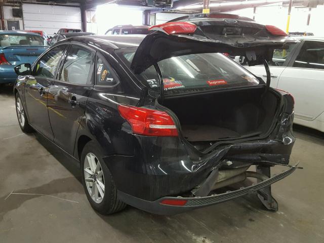 1FADP3F29GL253615 - 2016 FORD FOCUS SE BLACK photo 3