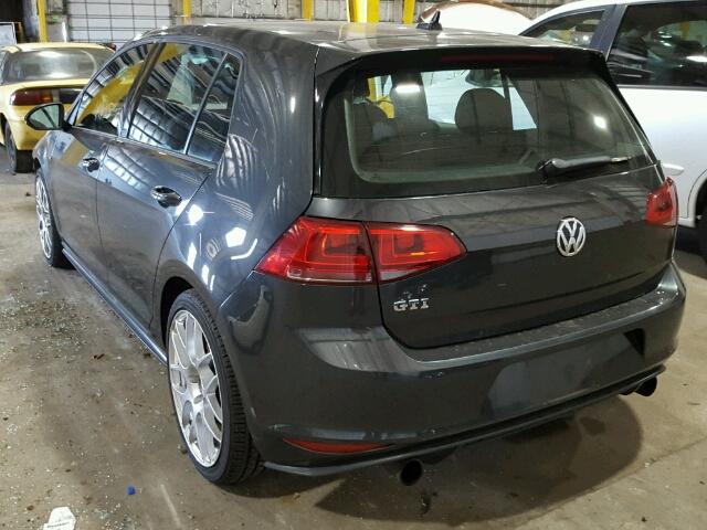 3VW4T7AU5FM033176 - 2015 VOLKSWAGEN GTI CHARCOAL photo 3