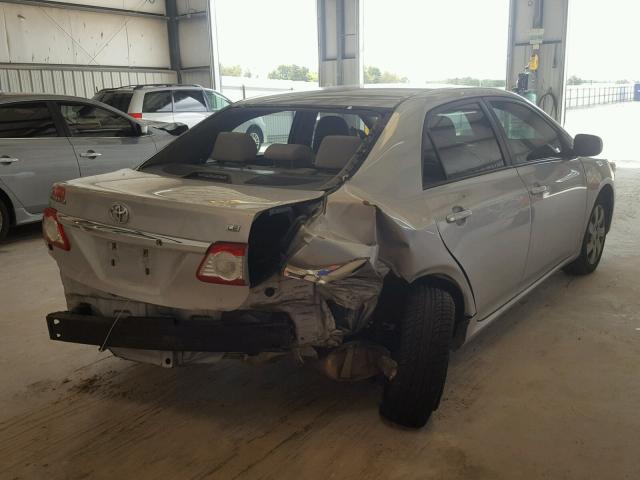 2T1BU4EEXCC819469 - 2012 TOYOTA COROLLA BA SILVER photo 4