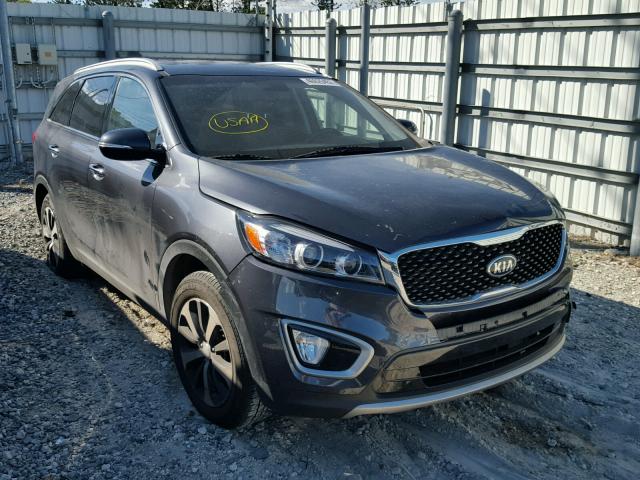 5XYPH4A19GG033363 - 2016 KIA SORENTO EX GRAY photo 1