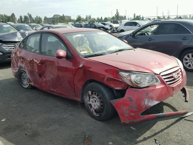 KMHDU4ADXAU198817 - 2010 HYUNDAI ELANTRA BL RED photo 1