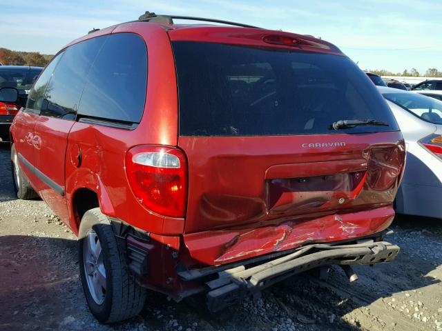 1D4GP45R45B256603 - 2005 DODGE CARAVAN SX RED photo 3