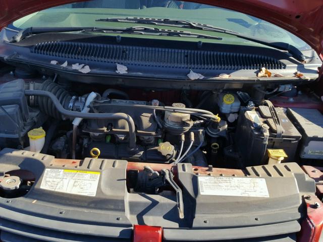 1D4GP45R45B256603 - 2005 DODGE CARAVAN SX RED photo 7