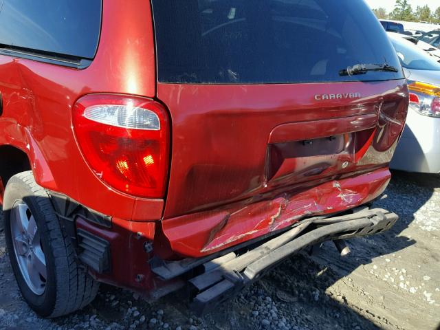 1D4GP45R45B256603 - 2005 DODGE CARAVAN SX RED photo 9