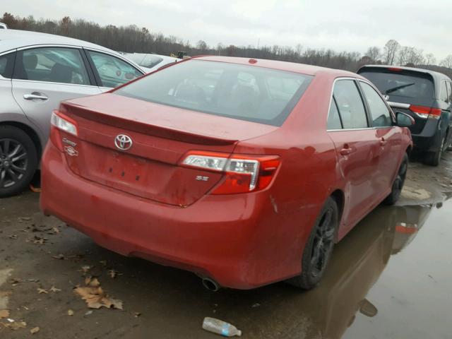 4T1BF1FK3CU523088 - 2012 TOYOTA CAMRY BASE MAROON photo 4
