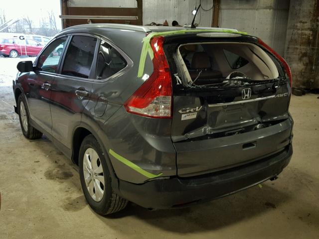 5J6RM4H78CL003813 - 2012 HONDA CR-V EXL GRAY photo 3