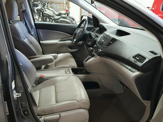 5J6RM4H78CL003813 - 2012 HONDA CR-V EXL GRAY photo 5