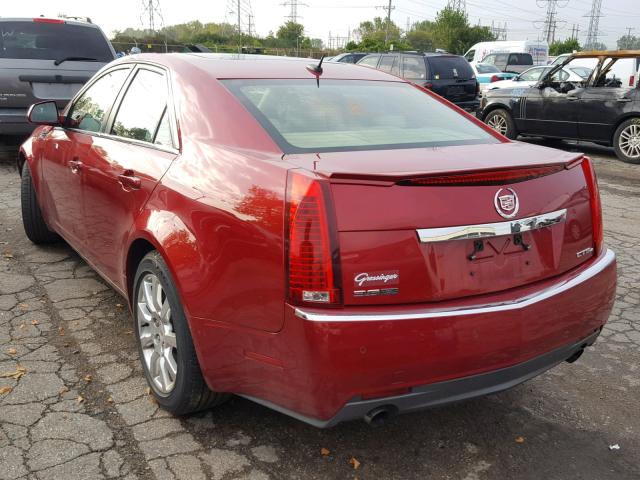 1G6DT57V380169595 - 2008 CADILLAC CTS HI FEA RED photo 3