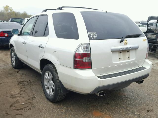 2HNYD18736H530766 - 2006 ACURA MDX TOURIN WHITE photo 3