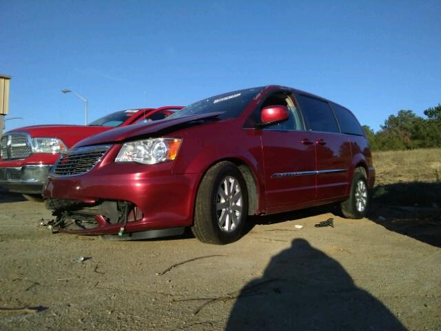 2C4RC1BG2ER125755 - 2014 CHRYSLER TOWN & COU RED photo 2