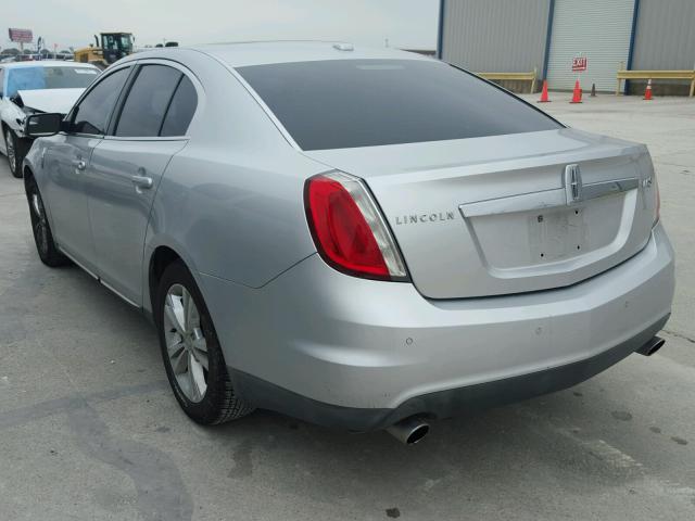 1LNHL9DR3AG606145 - 2010 LINCOLN MKS SILVER photo 3