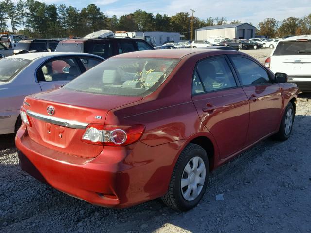 2T1BU4EE3BC594794 - 2011 TOYOTA COROLLA BA BURGUNDY photo 4