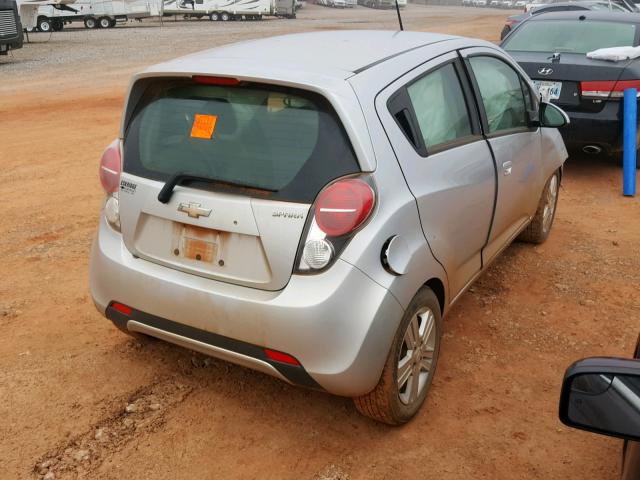 KL8CD6S91EC588084 - 2014 CHEVROLET SPARK 1LT SILVER photo 4