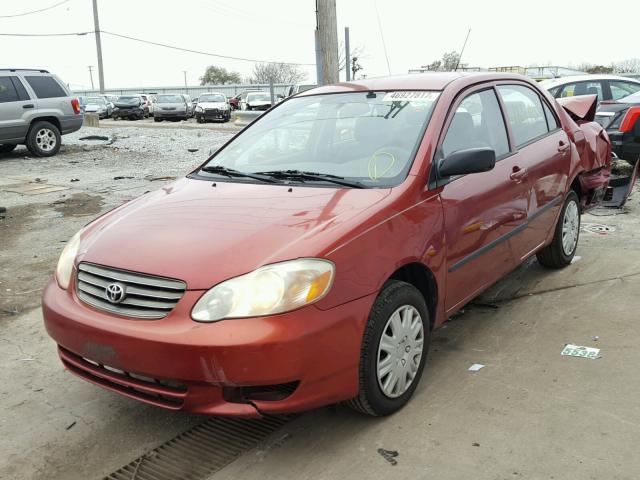 1NXBR32E73Z124316 - 2003 TOYOTA COROLLA CE BURGUNDY photo 2