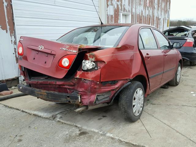 1NXBR32E73Z124316 - 2003 TOYOTA COROLLA CE BURGUNDY photo 4