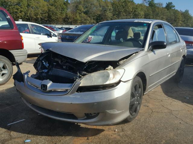 JHMES16564S000506 - 2004 HONDA CIVIC LX SILVER photo 2