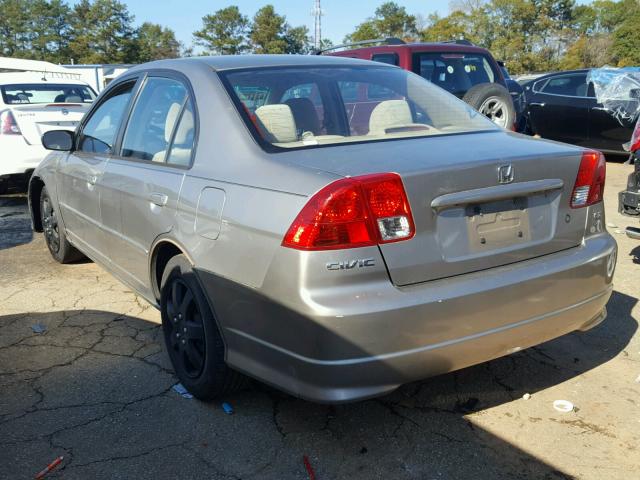 JHMES16564S000506 - 2004 HONDA CIVIC LX SILVER photo 3