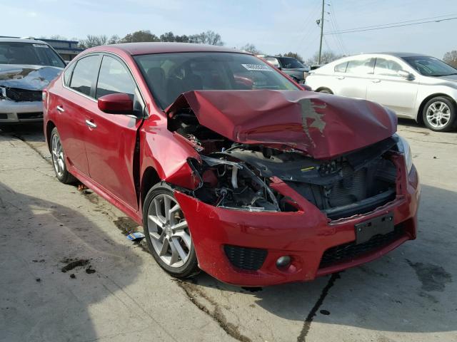 3N1AB7AP6EY295589 - 2014 NISSAN SENTRA S RED photo 1