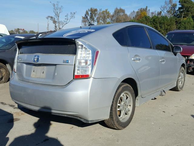 JTDKN3DU6A0196469 - 2010 TOYOTA PRIUS SILVER photo 4