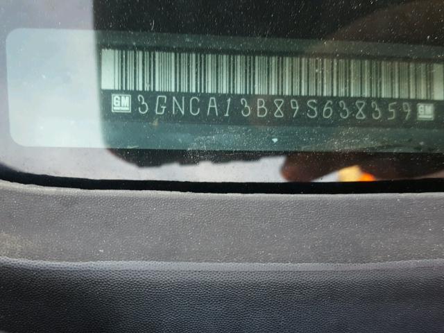 3GNCA13B89S638359 - 2009 CHEVROLET HHR LS GRAY photo 10