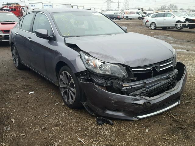 1HGCR2F52EA265247 - 2014 HONDA ACCORD SPO GRAY photo 1