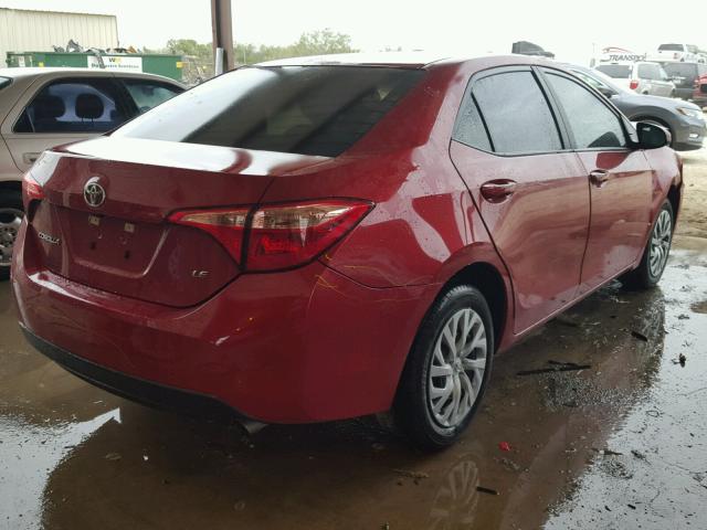 5YFBURHE8HP680913 - 2017 TOYOTA COROLLA L RED photo 4