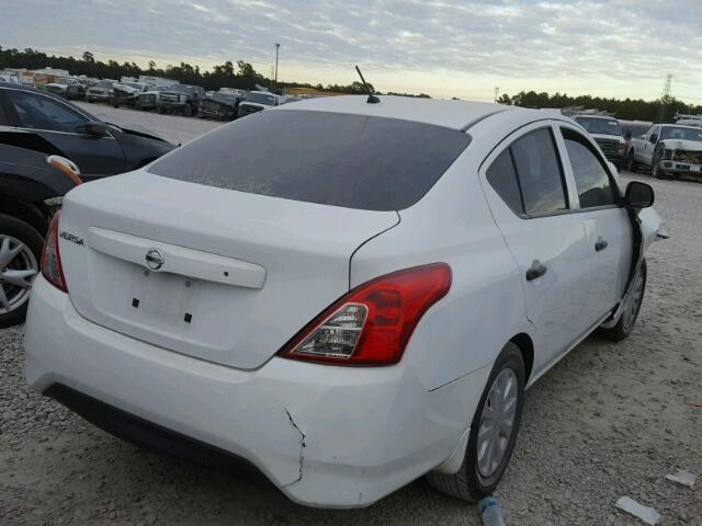 3N1CN7AP0FL898889 - 2015 NISSAN VERSA S WHITE photo 4