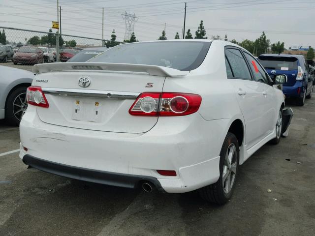 2T1BU4EE0BC551935 - 2011 TOYOTA COROLLA BA WHITE photo 4