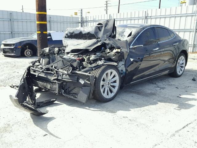 5YJSA1E20GF172286 - 2016 TESLA MODEL S BLACK photo 2