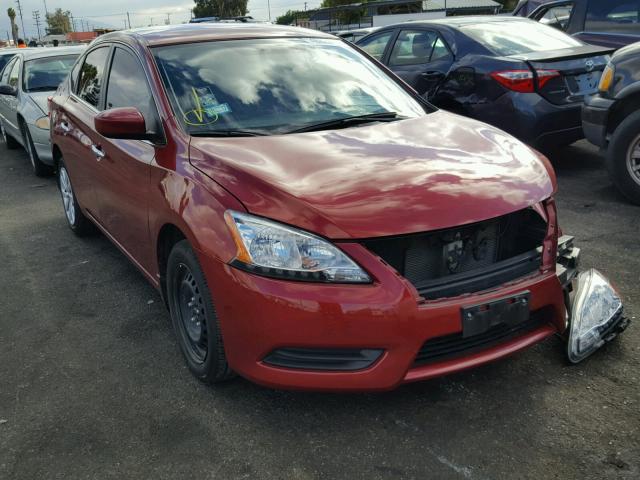 3N1AB7AP8FY357804 - 2015 NISSAN SENTRA S RED photo 1