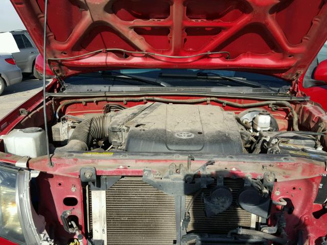 5TEMU52N19Z596860 - 2009 TOYOTA TACOMA DOU RED photo 7