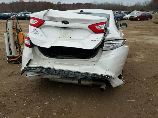 3FA6P0LU7ER192258 - 2014 FORD FUSION SE WHITE photo 9